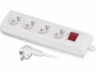 Power Strip 4 Sokets 1,5 m White (W-97492)