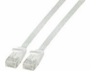 EFB plochý připojovací kabel RJ45 U / UTP, kat. 6a, PVC, 1,5 m, bílá (K8107WS.1.5)