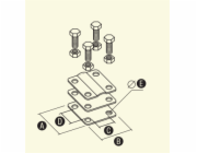 Elko-bis Universal Branch Connector s reliéfem 57x57x30mm galvanized