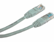 Cat.5e, RJ45 M-1m, nestíněný, CCA, šedý, ekonomický