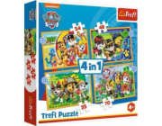 Puzzle 4v1 Holiday Paw Patrol