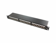 LOGILINK NP0048 LOGILINK- Patch Panel 19 Cat.6 STP 24-portový stíněný, černý