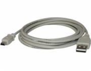 Kabel USB Logo USB-A - miniUSB 2 m Szary (17065)