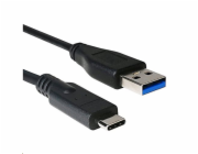 C-TECH kabel USB 3.0 AM na USB-C kabel (AM/CM), 2m, černý