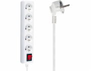 Libox Power Strip 5 zásuvek 1,5 m bílá (LB0085-1.5)