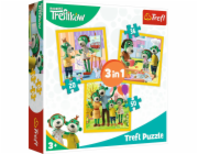 Trefl Puzzle 3in1 Celkem je veselý (34850)