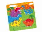 Dřevěné puzzle s úchyty pro nejmenší Viga Dino