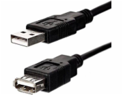 Kabel USB Logo USB-A - USB-A 1.8 m Czarny
