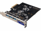 AKASA PCIe karta 2xUSB 3.2 Gen 2 Type-C a 3xType-A