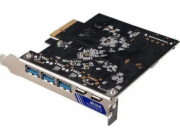 AKASA PCIe karta 2xUSB 3.2 Gen 2 Type-C a 3xType-A