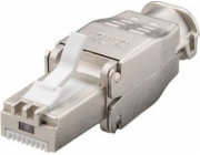 Konektor RJ45 8pinů CAT6A stíněný - montáž bez nástroje 4040849382925 PremiumCord Konektor RJ45 8pinů CAT6A stíněný - montáž bez nástroje