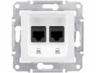 Schneider Electric Sedna Socket white double comp RJ45 ca...