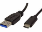 Neutrální USB-A - USB-C USB kabel 0,5 m Černý