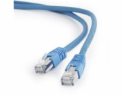 Gembird patch kabel S/FTP Cat. 6A LSZH, 1 m, modrý