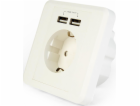 GEMBIRD EG-ACU2A2-01 Energenie AC wall socket with 2 port...