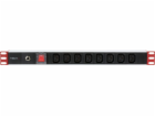 Techly TECHLYPRO Rack 19palcový Power Strip 1U 8 výstupů C13