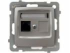 Ospel Karo single computer socket RJ45 cat.5e MMC silver ...