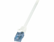 LogiLink RJ-45/RJ-45, kat. 6a, U/UTP, bílá, 0,25 m (CP3011U)