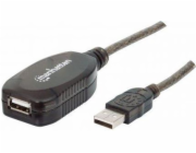 Manhattan USB kabel USB-A – USB-A 10 m černý (150248)