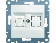 Hager Polo Computer Socket Lumina2 Single RJ45 Kat. 5e UTP White - WL2110