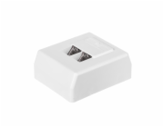 NETRACK 106-36 complete surface-mounted outlet 2xRJ45 8p8c FTP Cat6