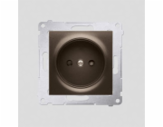 Kontaktovat - Simon Single Socket Simon54 Z/U 16A IP20 s dostupným stopem Brown Mate - DGZ1Z.01/46