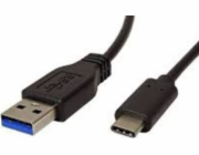 Neutrální USB-A - USB-C USB kabel 1 m Černý