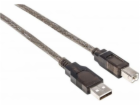 Manhattan USB kabel USB-A – USB-B 15 m černý (152389)