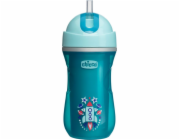 Chicco hrnek non -špína se slámou 260ml modrá