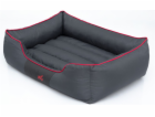 Hobbydog Comfort Bed - šedá s červeným lemem XXL