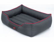 Hobbydog Comfort Bed - šedá s červeným lemem XXL