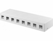 WENTRONIC Patch panel 8port, Keystone na stenu