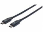 Manhattan USB kabel USB-C – USB-C 0,5 m černý (354899)