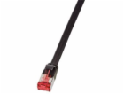 LogiLink U/FTP Cat6 plochý propojovací kabel, 3m, černý (...