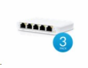 Ubiquiti USW-FLEX-MINI-3 UBNT UniFi Switch USW-Flex-Mini-3, 3-pack [5xGigabit, 1xPoE In]