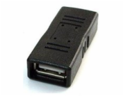 Gembird adaptér - spojka USB 2.0 (F) na USB 2.0 (F), černý