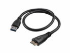 Akyga USB 3.0 A-microB 0.5m/černá  