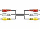 AV:link kabel 3x RCA samec - 3x RCA samec, 1.2m