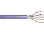 Kabel teleinformatyczny instalacyjny kat.6, U/UTP, Dca, drut, AWG 23/1, LSOH, 50m, fioletowy