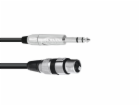 OMNITRONIC Adaptační kabel XLR(F)/Jack stereo 0,9m bk