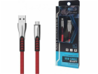 USB CABLE MICRO 2.4A RED FLAT 2400mAh QUICK CHARGER QC 3....