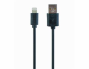 Gembird kábel nabíjací Lightning 8-pin (M) na USB 2.0 (M), 3 m, čierny