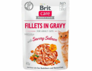 Brit Brit Care Cat Pouch Losos - filety z lososa v omáčce, mokré krmivo pro kočky, sáček 85g univerzální