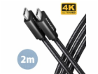 AXAGON BUCM32-CM20AB, SPEED+ kabel USB-C <-> USB-C, 2m, U...