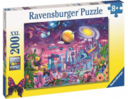 Puzzle Ravensburger pro děti 2D Vesmírné město 200 dílků