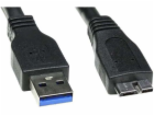 LAMA PLUS USB-A - microUSB USB kabel 2 m Černý