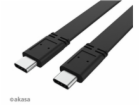 Akasa AK-CBUB60-10BK USB-C 3.2, 1m, černý 20G, 46W PD, 4K...