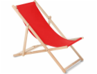 Classic beech deckchair GreenBlue GB183 red