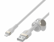 Belkin BOOST CHARGE™ Lightning/USB-A kabel, 1m, bílý - odolný PRO Flex