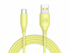 Tellur Silicone USB to Type-C cable 3A, 1m, yellow